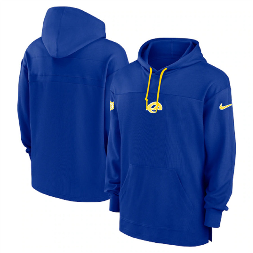 Men's Royal Los Angeles Rams Performance Pullover Hoodie